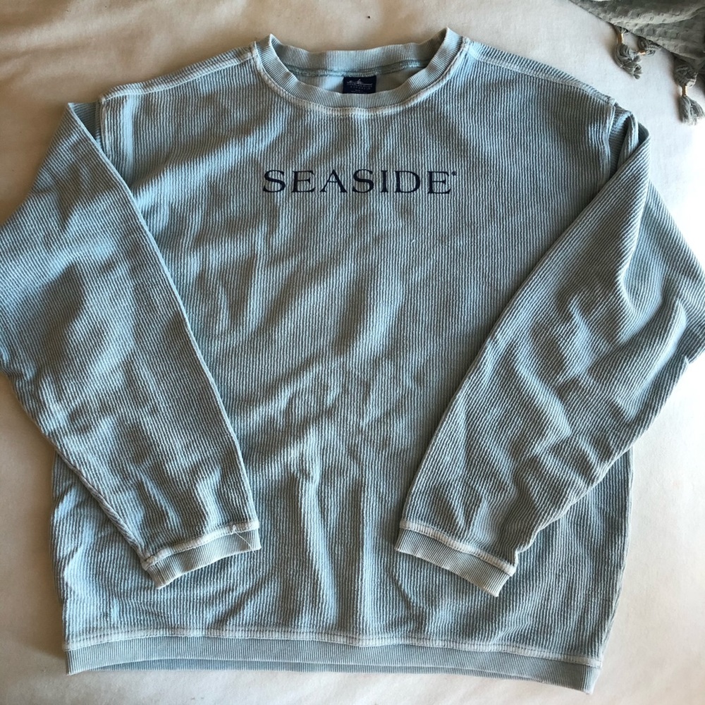 Light blue Seaside Corded Sweatshirt - Large